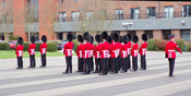 Grenadier Guards formed up for inspection.